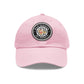 Brick University (Black Design) - Hat with Leather Patch (Round)