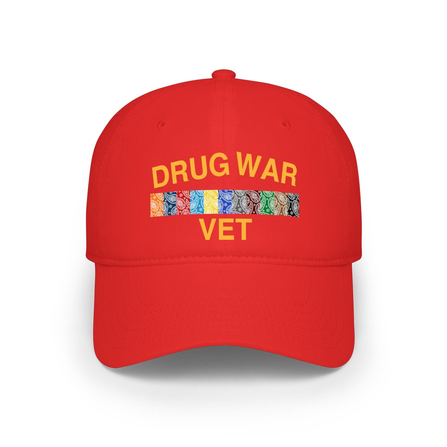Drug War Vet Baseball Cap — Military Ribbon Veteran Hat