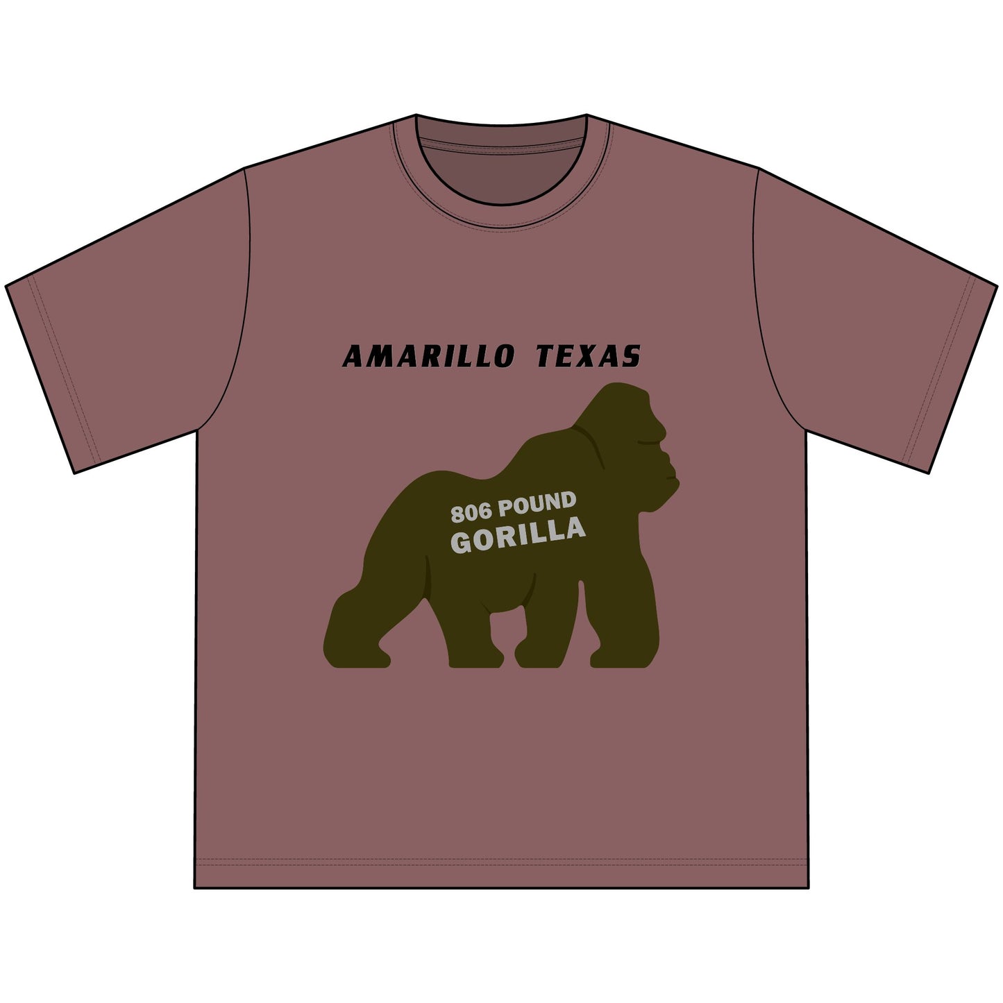 Amarillo Texas 806 Pound Gorilla - Heavyweight Tee