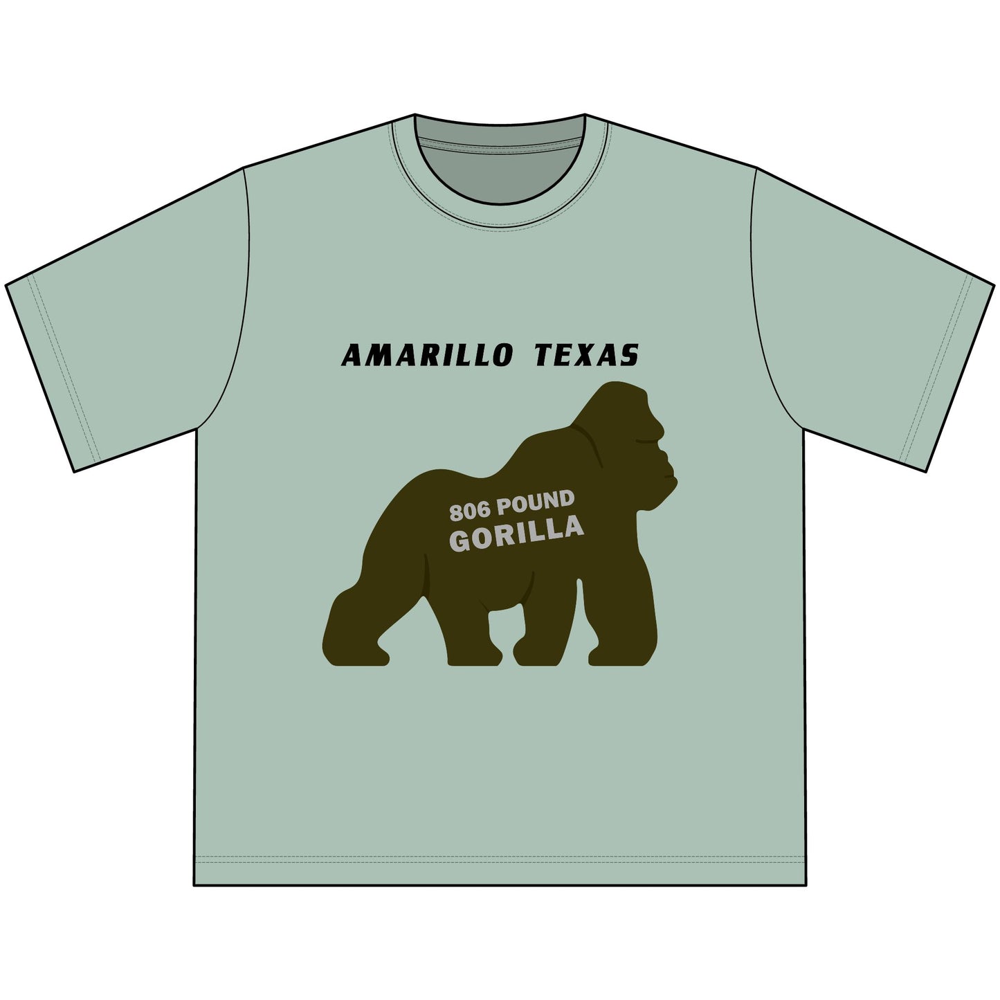 Amarillo Texas 806 Pound Gorilla - Heavyweight Tee