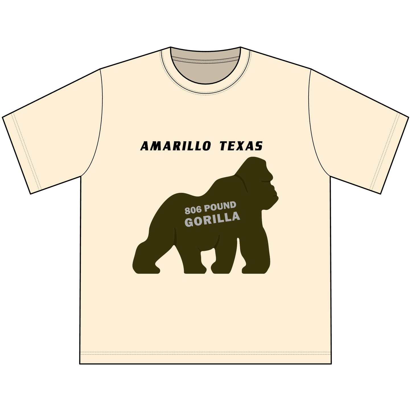 Amarillo Texas 806 Pound Gorilla - Heavyweight Tee