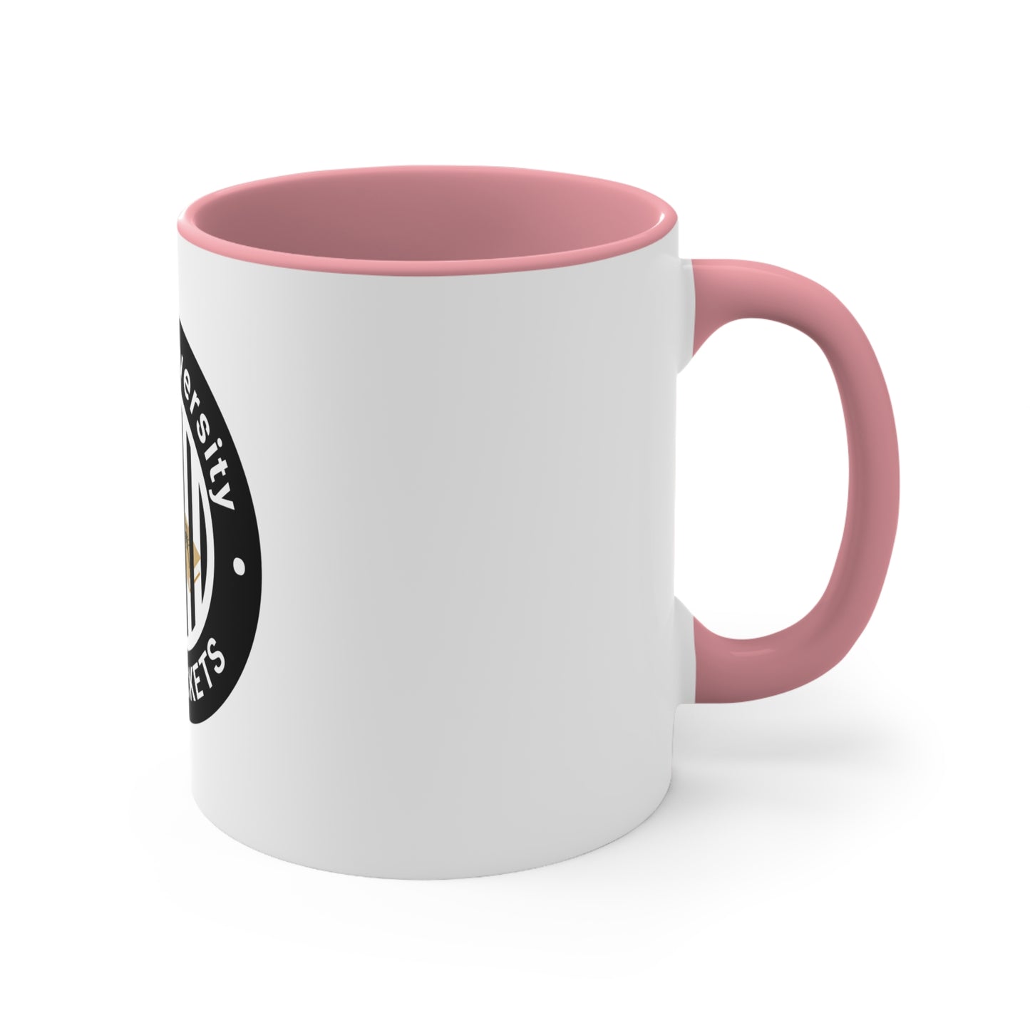 Brick University (Black Design Behind Bars) - Accent Coffee Mug, 11oz