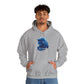 Wolf Playing Chess (Blue Team) - Unisex Heavy Blend™ Hooded Sweatshirt
