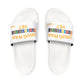 Drug War Vet - Slide Sandals — White Removable‑Strap Slides