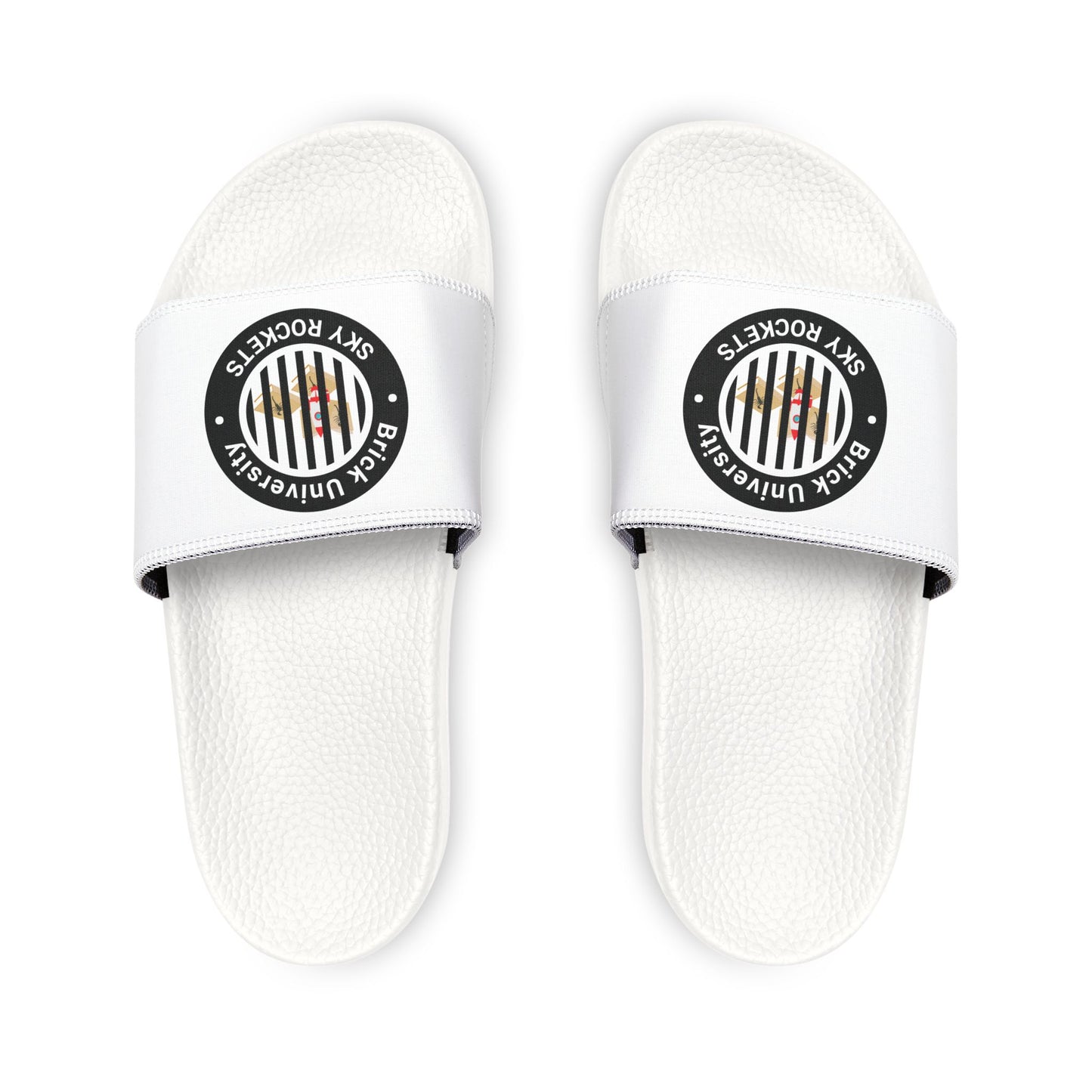 Brick University (Black Behind Bars) - Slide Sandals — Removable‑Strap Slides
