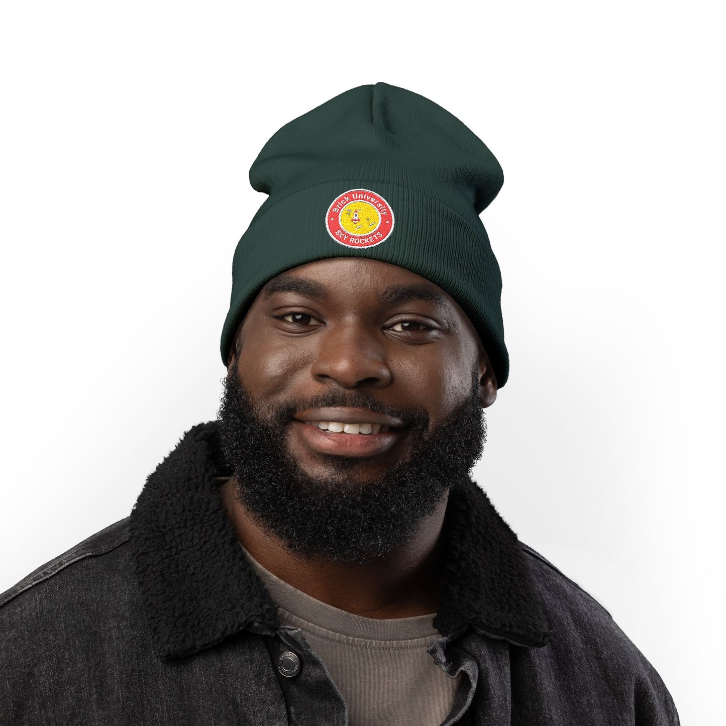 Brick University Knit Beanie