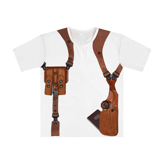 Leather Holster Print White T-Shirt