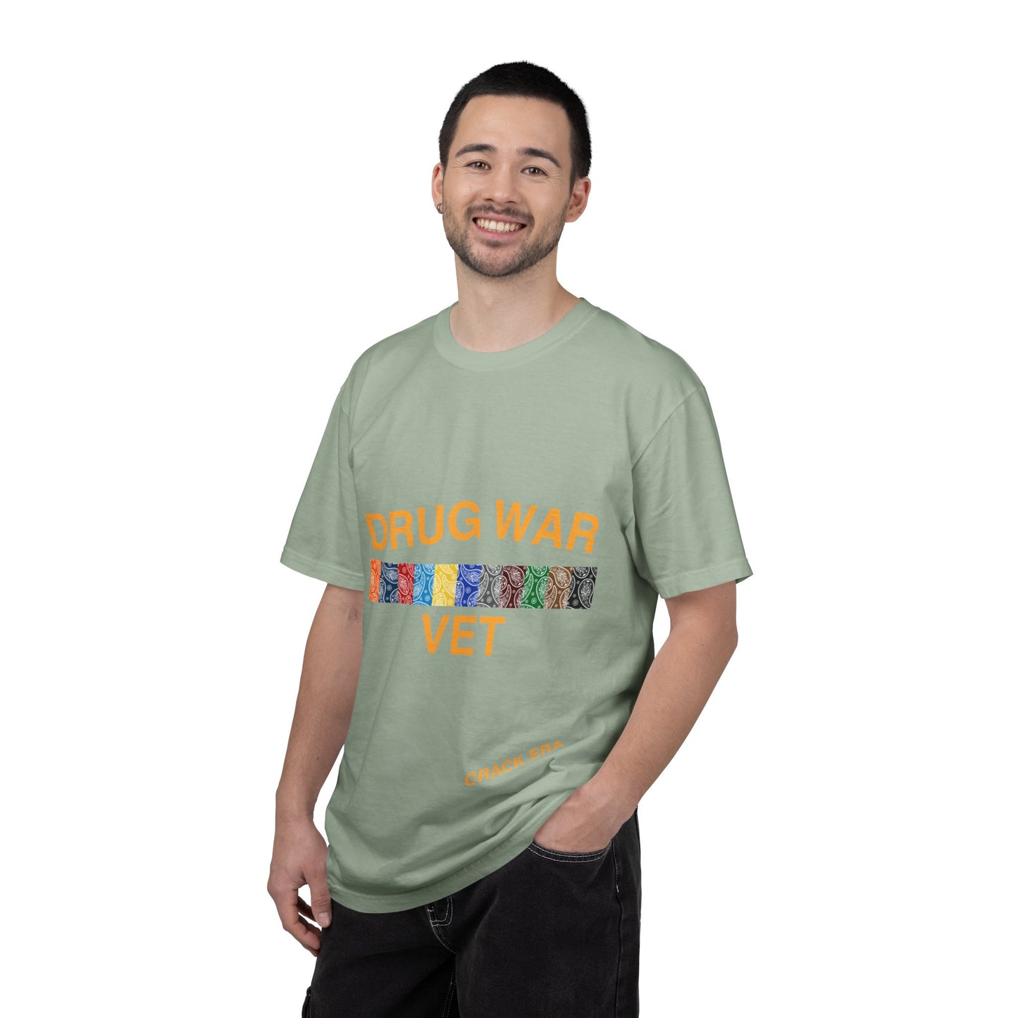 Drug War Vet T-Shirt – 'Crack Era' Retro Patch Graphic Tee