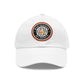 Brick University (Black Design) - Hat with Leather Patch (Round)