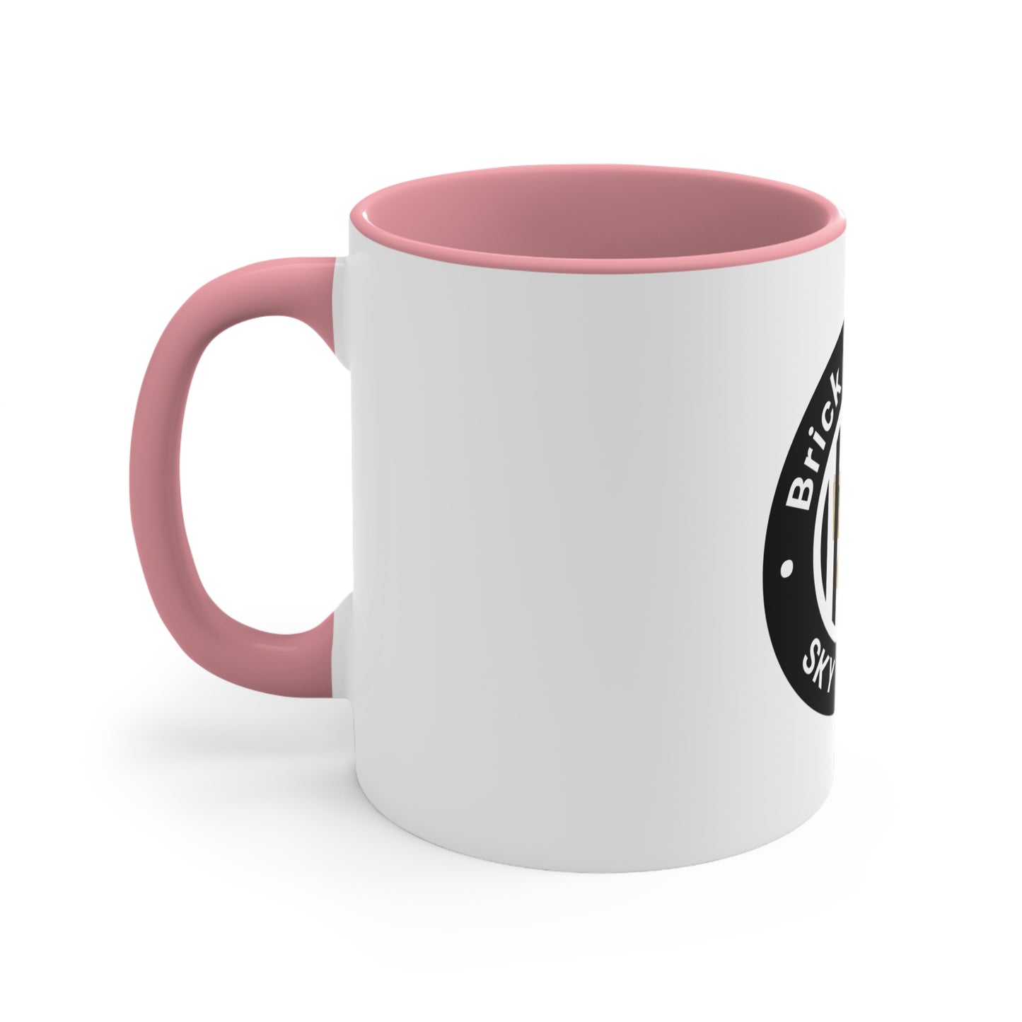 Brick University (Black Design Behind Bars) - Accent Coffee Mug, 11oz