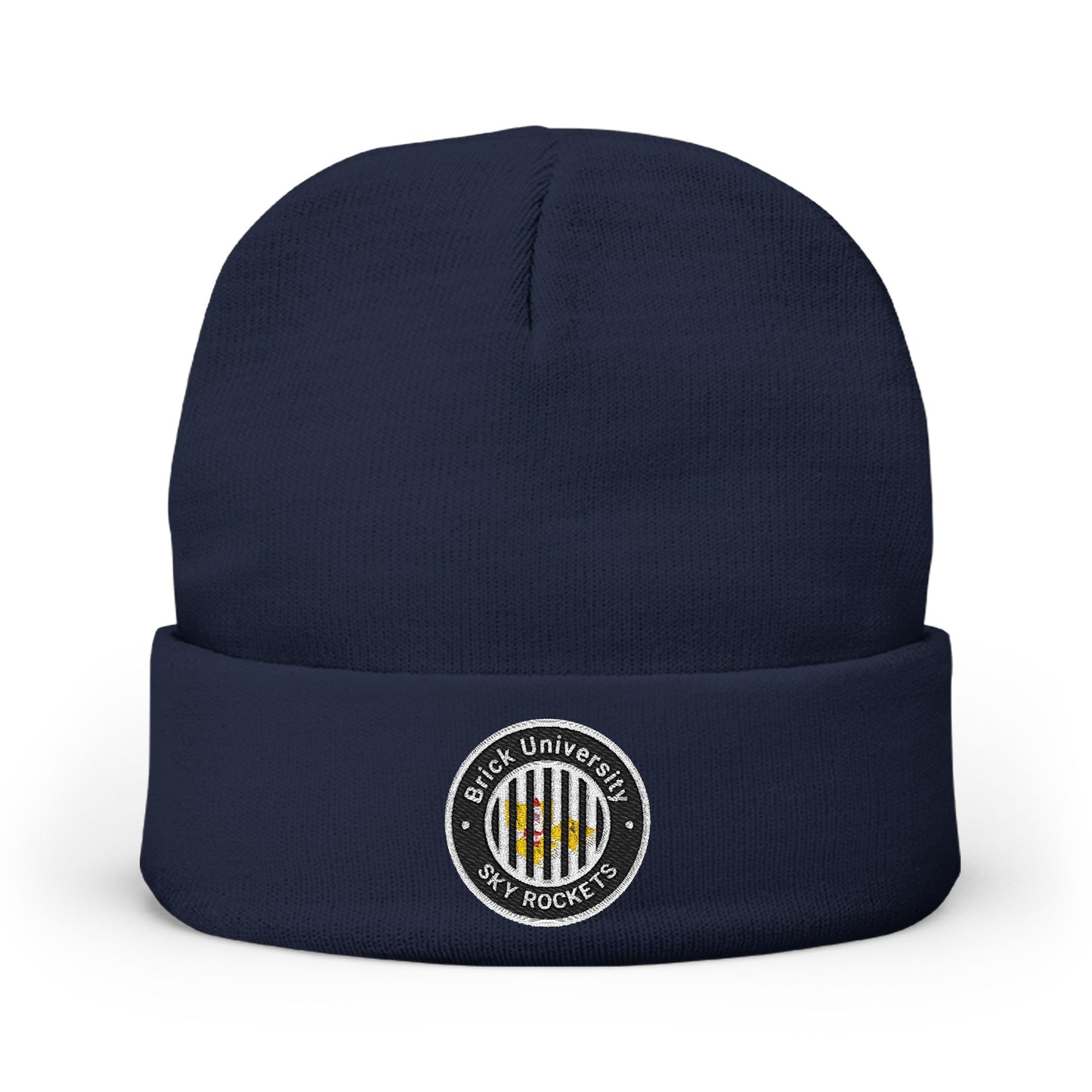 Brick University (Black Behind Bars) Knit Beanie