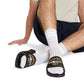Drug War Vet - Slide Sandals — White Removable‑Strap Slides