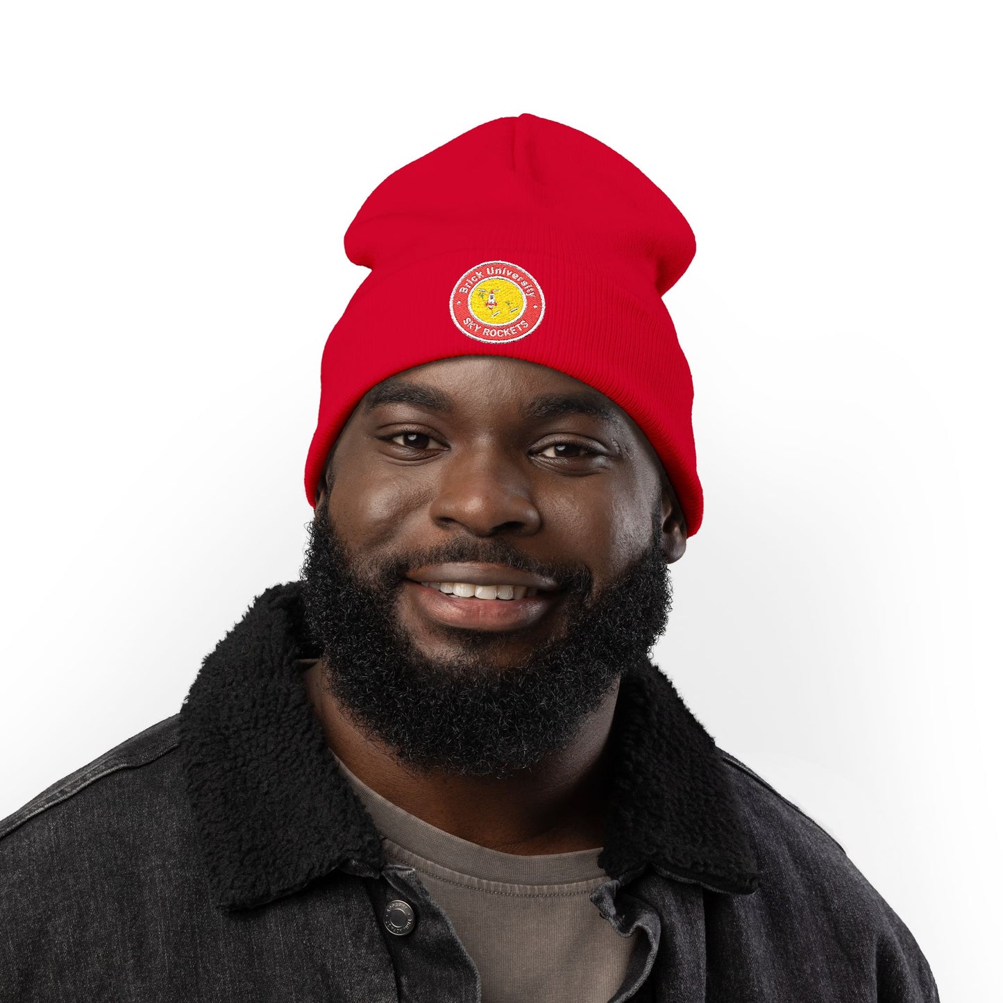 Brick University Knit Beanie