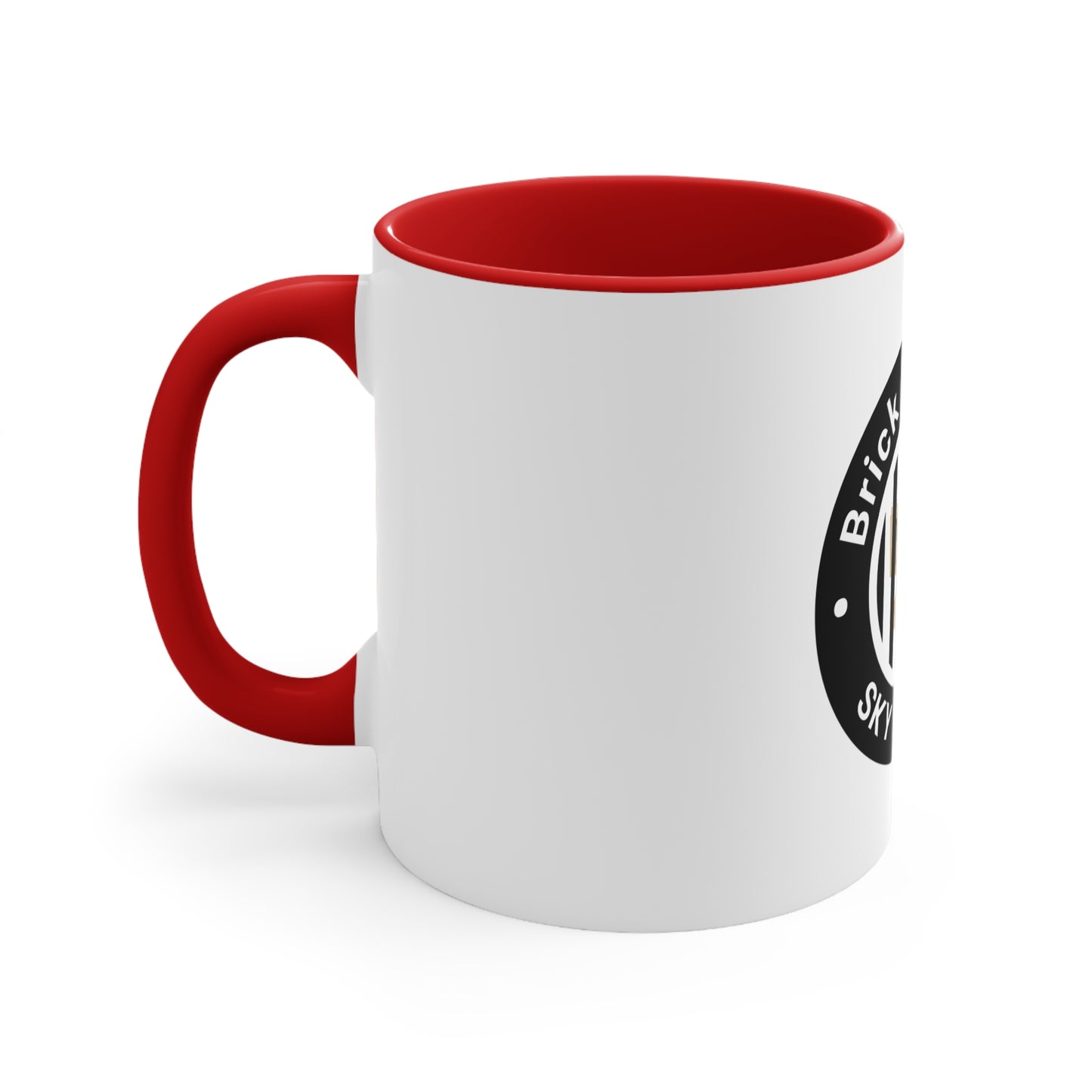 Brick University (Black Design Behind Bars) - Accent Coffee Mug, 11oz