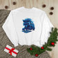 Wolf Playing Chess (Blue Team) - Unisex EcoSmart® Crewneck Sweatshirt