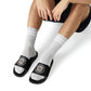 Brick University (Black Design Behind Bars) - Men's Slide Sandals