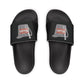 Inside Hustle Cup Logo - Men's Removable-Strap Sandals — White Slide Sandals with Medical IV Drip Graphic