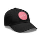 Let's Go Jesus -  Hat with Leather Patch (Round)
