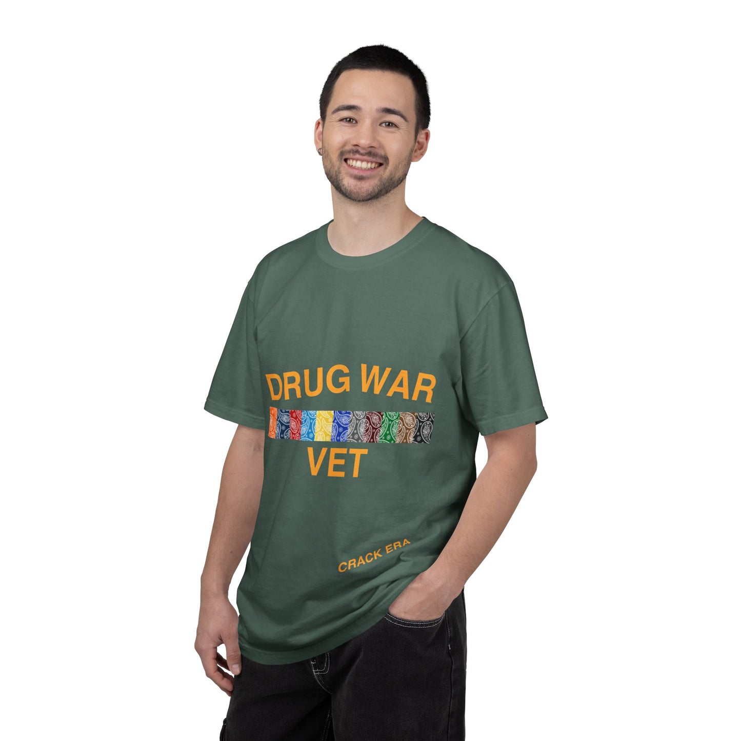 Drug War Vet T-Shirt – 'Crack Era' Retro Patch Graphic Tee