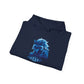 Wolf Playing Chess (Blue Team) - Unisex Heavy Blend™ Hooded Sweatshirt
