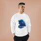 Wolf Playing Chess (Blue Team) - Unisex EcoSmart® Crewneck Sweatshirt