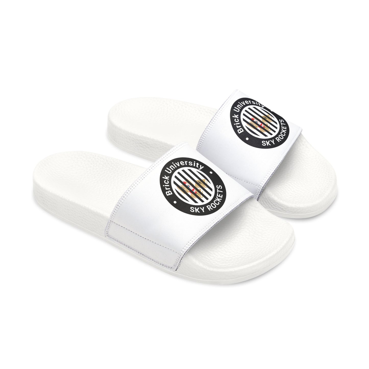 Brick University (Black Behind Bars) - Slide Sandals — Removable‑Strap Slides