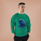 Wolf Playing Chess (Blue Team) - Unisex EcoSmart® Crewneck Sweatshirt