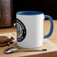Brick University (Black Design Behind Bars) - Accent Coffee Mug, 11oz