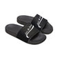Let's Go Jesus - Slide Sandals — White Removable‑Strap Slides with ‘Let’s Go Journey’ Script