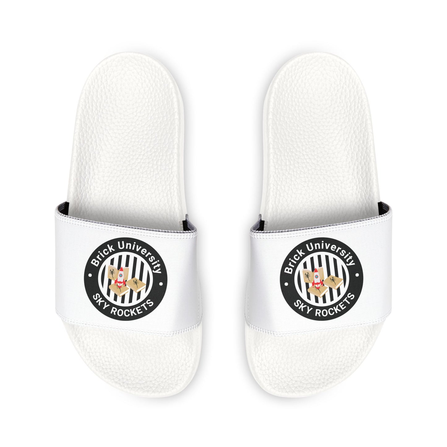 Brick University (Black-outside) - Slide Sandals — Removable‑Strap Slides