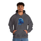 Wolf Playing Chess (Blue Team) - Unisex Heavy Blend™ Hooded Sweatshirt