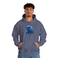 Wolf Playing Chess (Blue Team) - Unisex Heavy Blend™ Hooded Sweatshirt