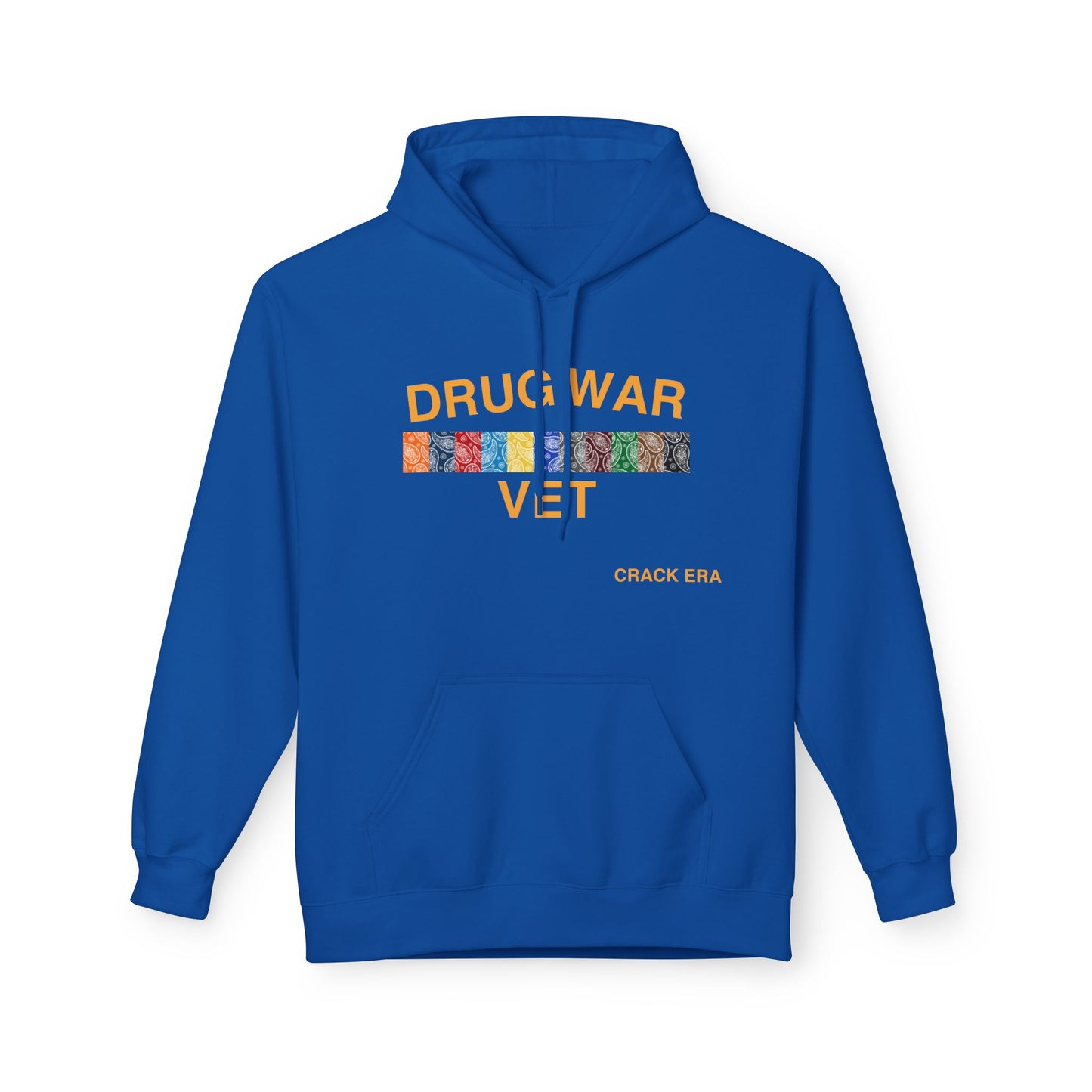 Drug War Vet Hoodie — 'Crack Era' Retro Patch Graphic