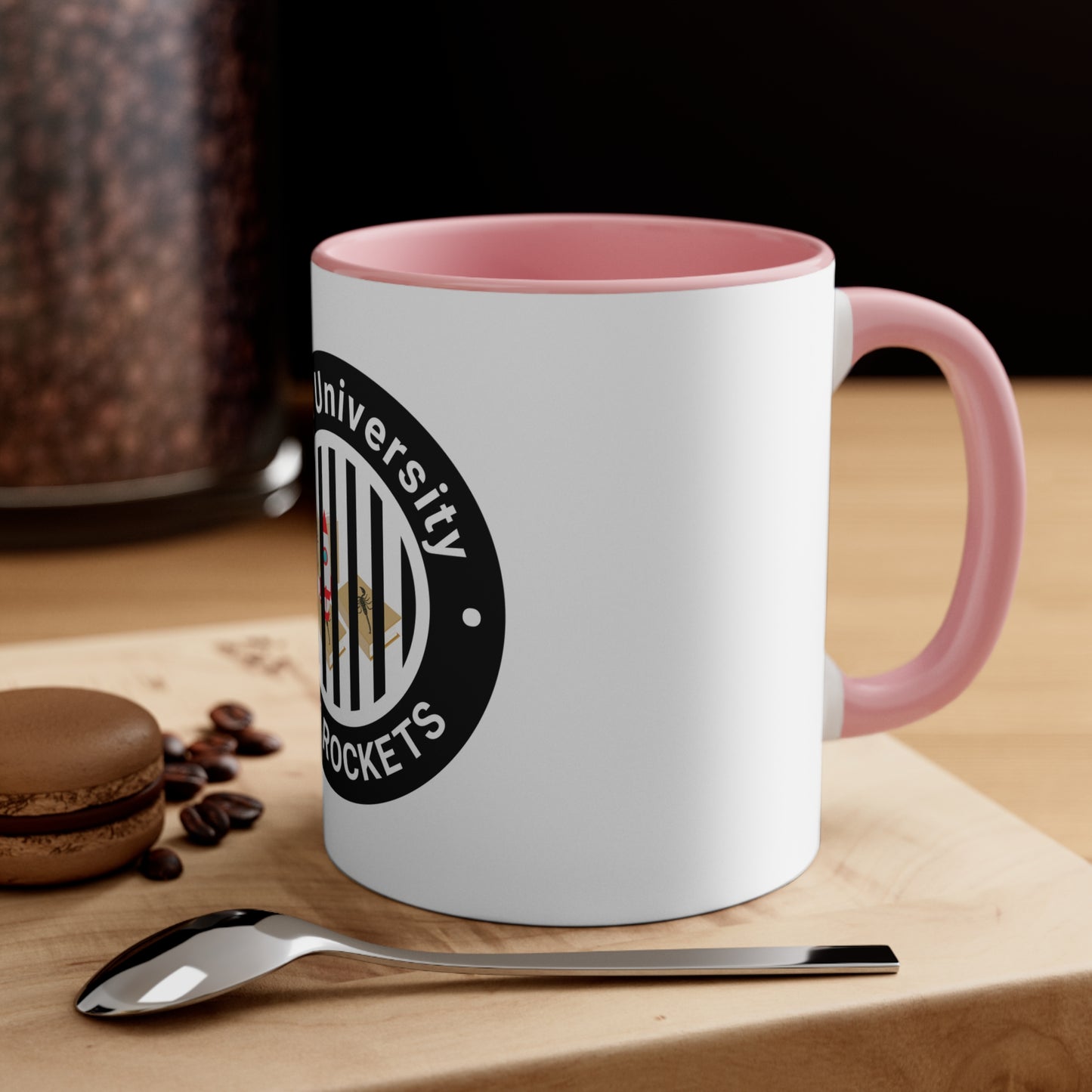Brick University (Black Design Behind Bars) - Accent Coffee Mug, 11oz