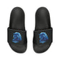 Wolf Playing Chess (Blue Team) - Women's Slide Sandals