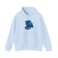 Wolf Playing Chess (Blue Team) - Unisex Heavy Blend™ Hooded Sweatshirt