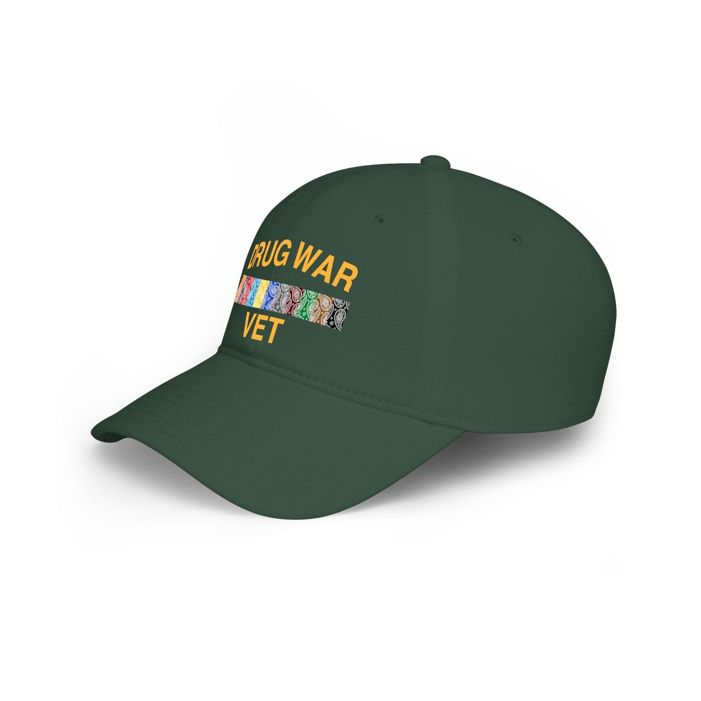 Drug War Vet Baseball Cap — Military Ribbon Veteran Hat