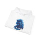 Wolf Playing Chess (Blue Team) - Unisex Heavy Blend™ Hooded Sweatshirt